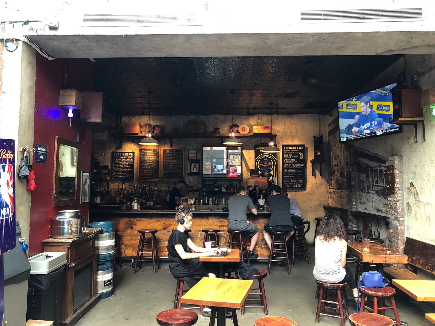 The interior of Mission Dolores' bar