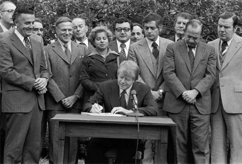 President Jimmy Carter signed the Community Reinvestment Act on October 12, 1977.