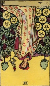 Nine of Pentacles tarot card