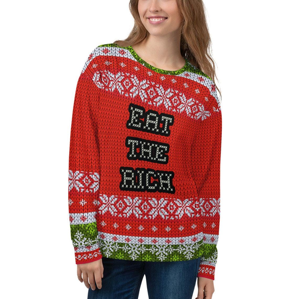 Eat The Rich Christmas Sweatshirt image 0