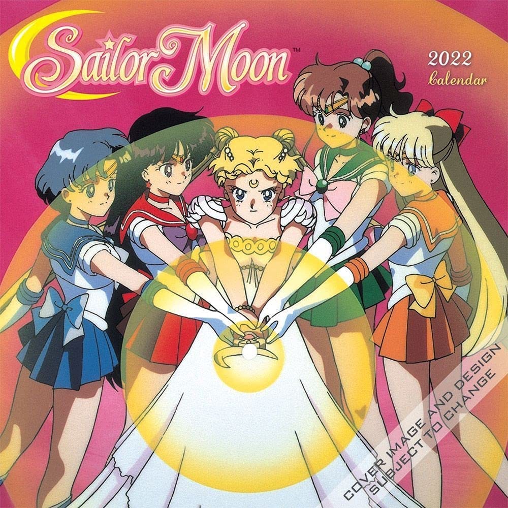 Official Sailor Moon 2022 calendar cover with Princess Serenity and the Sailor Scouts