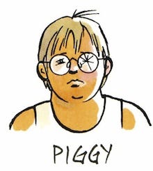 Piggy Piggy&#39;s role in the novel Lord of the Flies (Grades 9–1)