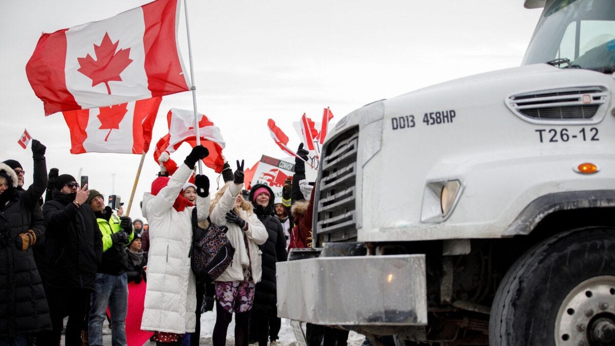 Canadian Trucker Anti-Mandate Blockade Continues In Ottawa ...