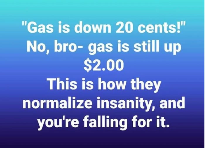 Gas is down 20 cents!