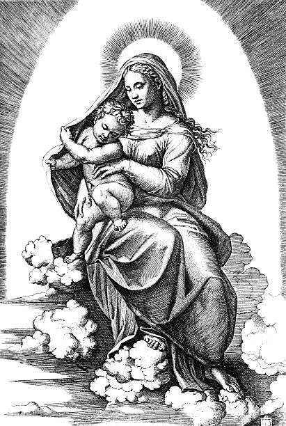 1,071 Virgin Mary Black And White Stock Photos, Pictures ...