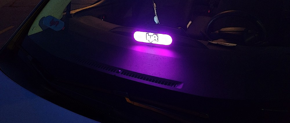 Lyft Glow in Windshield