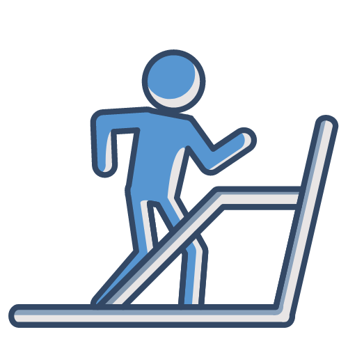 Image of a figure on a treadmill