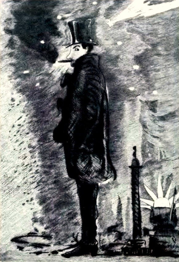 Baudelaire self-portrait smoking hashish