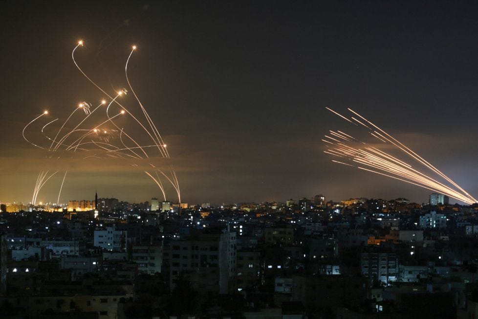 Iron Dome at work: photo shows Israel's defense against Hamas rockets