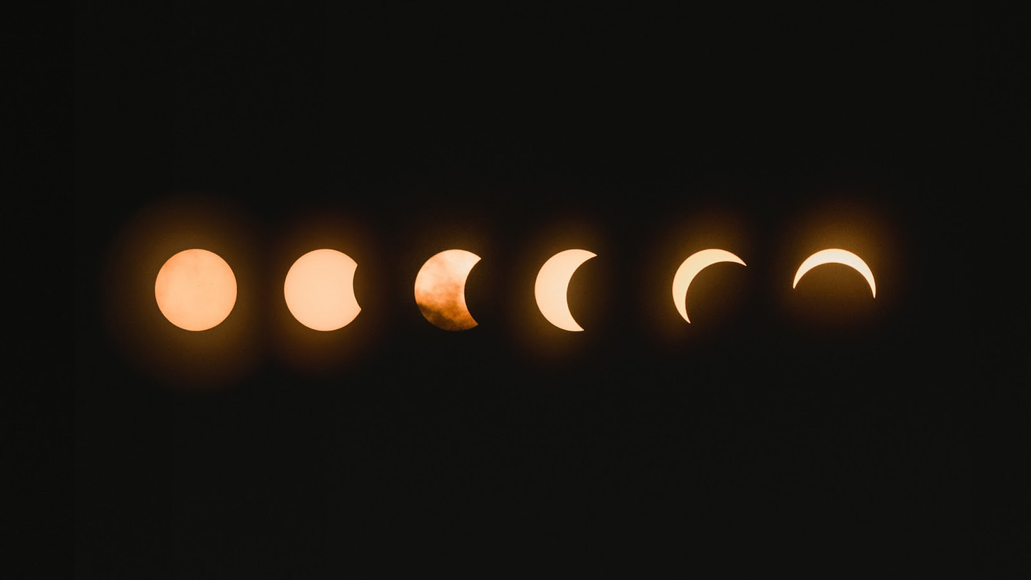 a picture of the moon in various phases