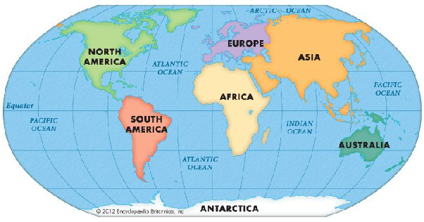 Does the 7 continent system leave out the Pacific and other island  countries? - Quora