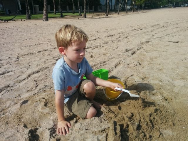 the boy on the beach.