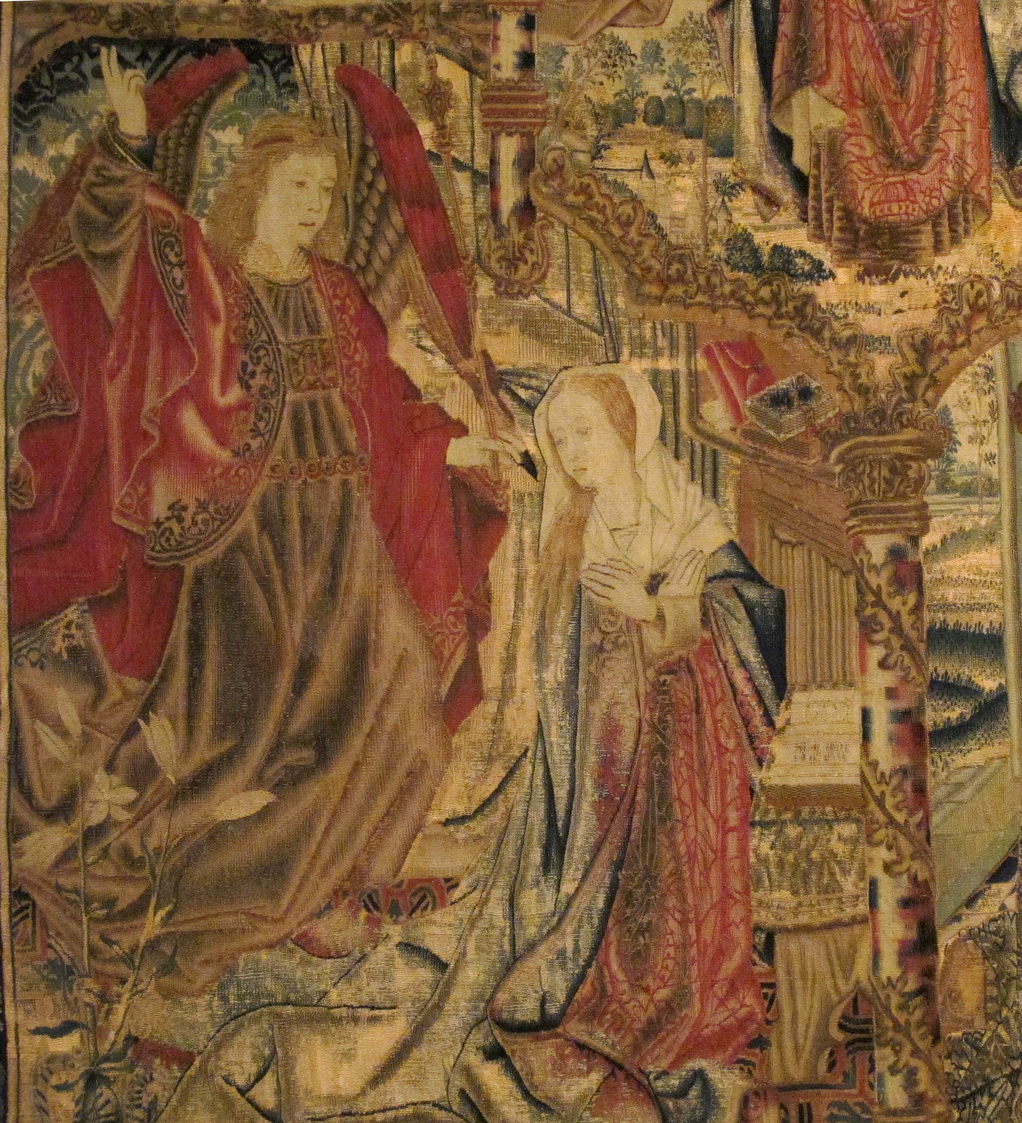 Scenes from the Life of the Virgin, Wool warp, wool, silk, and metallic wefts, South Netherlandish