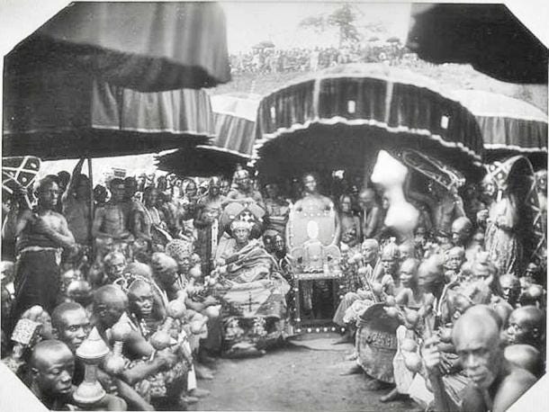 And early photograph from 1935 of the Asante Empire’s famous Golden Stool. (The National Archives UK v / 1.0OGL v1.0)