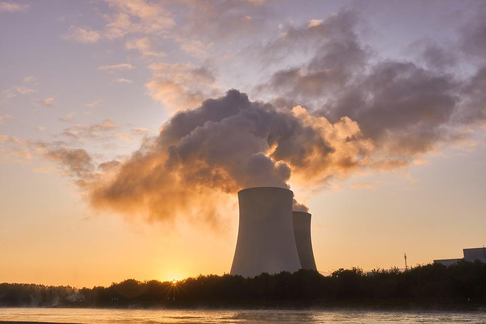 Nuclear Power Plant, Rhine, Flow, Nuclear Power