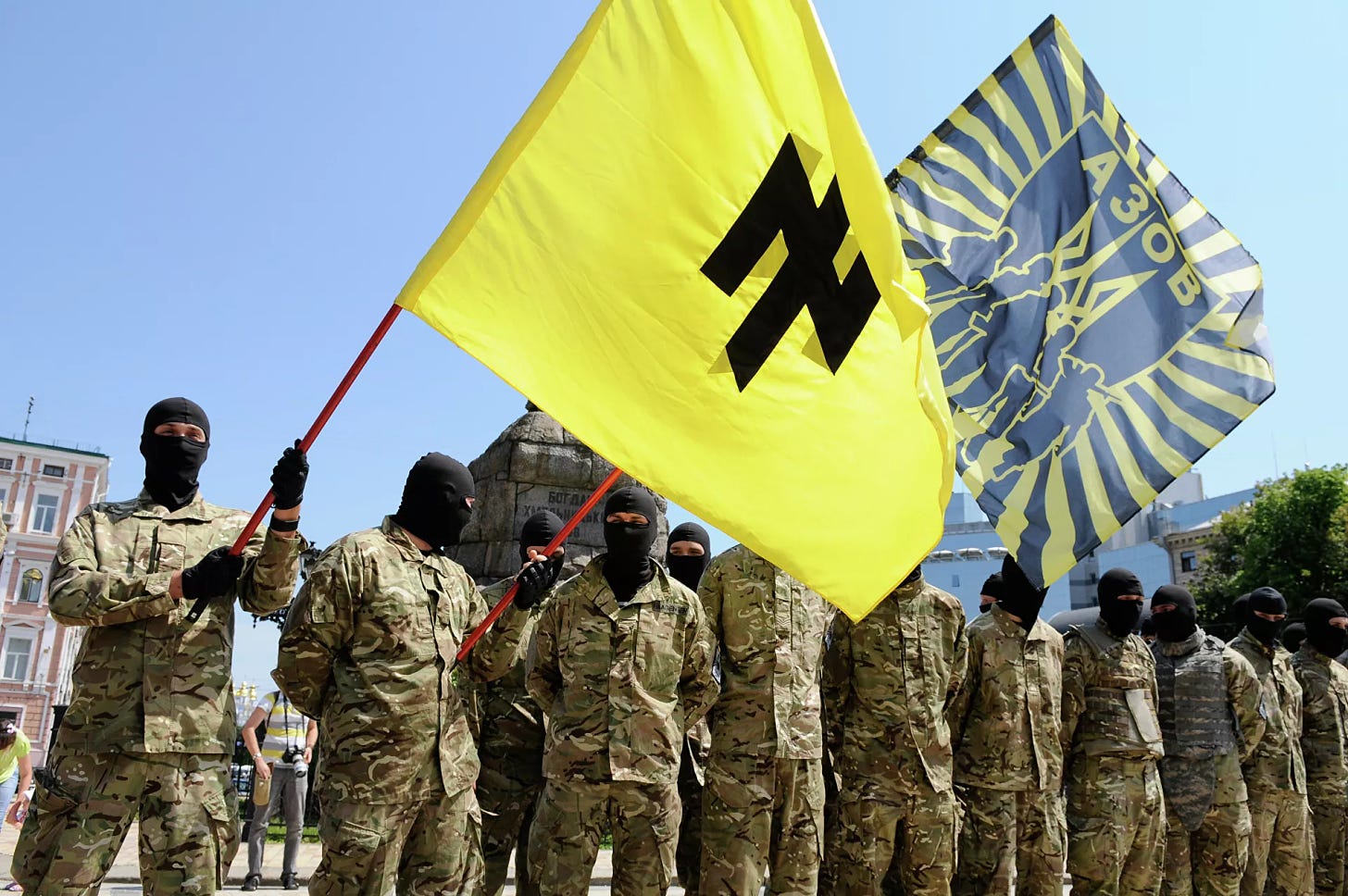Fighters of the Azov Battalion in Kiev