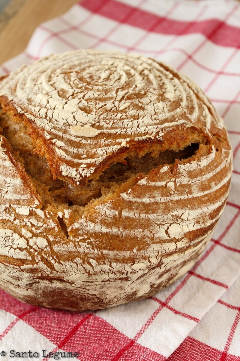 Pão integral de fermentação natural