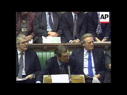 UK: LONDON: ARMS TO IRAQ SCANDAL BROUGHT TO HEAD BY SCOTT REPORT - YouTube