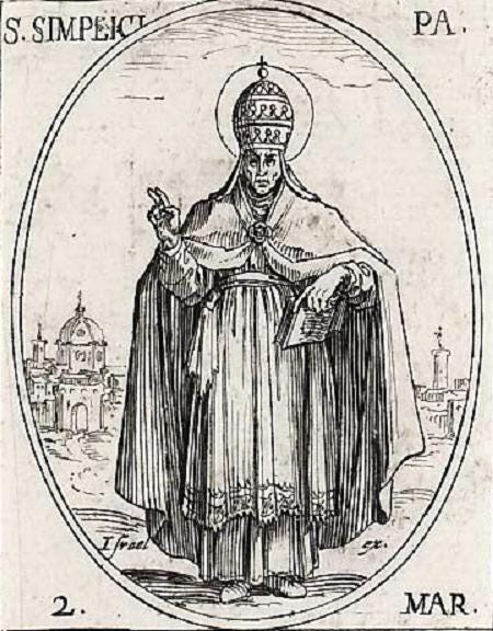 ST. SIMPLICIUS, POPE – Sensus Fidelium
