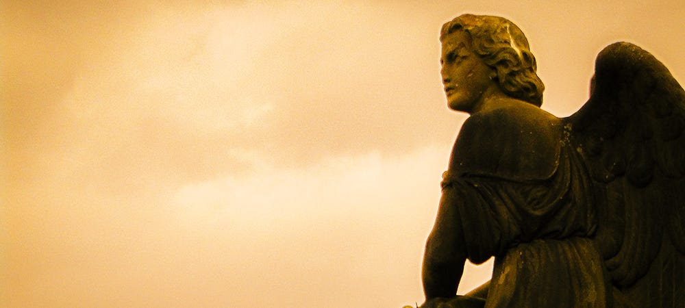 An angel overlooks the Glasgow Necropolis