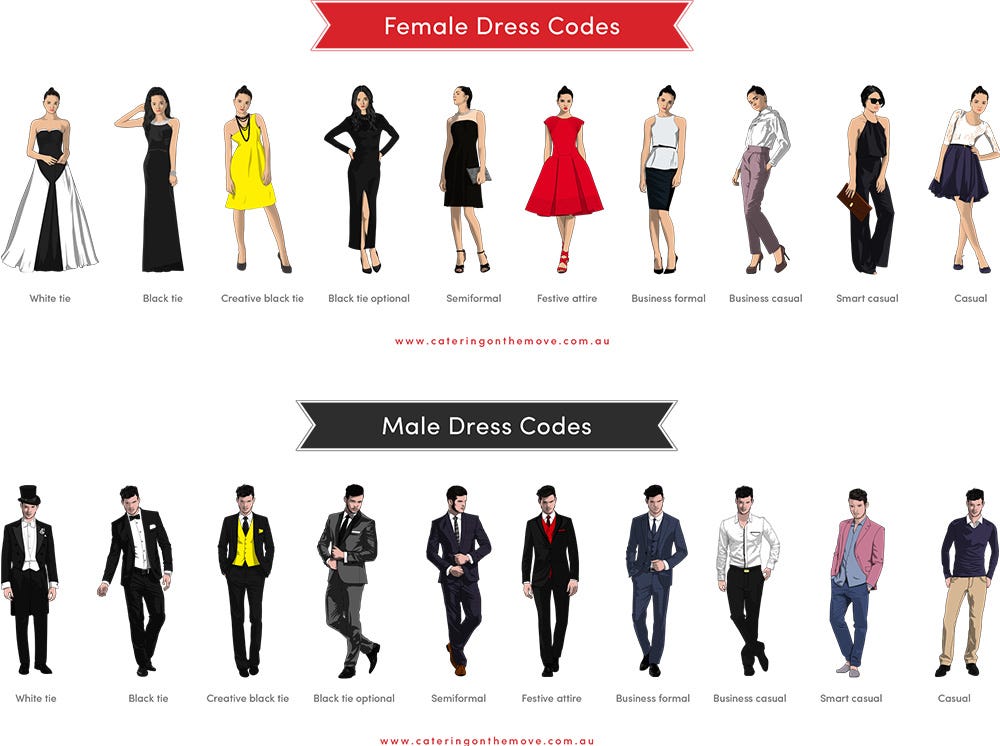 Defining Dress Codes – What to Wear for Every Occasion - Wexler Events