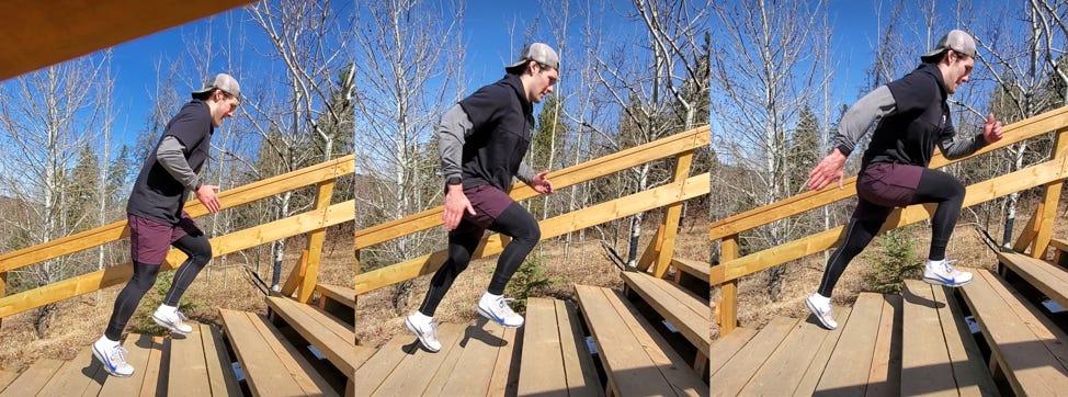 Stair conditioning for hockey players