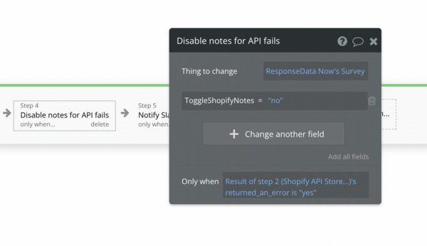 Disable a specific feature when a API call fails to avoid repeated failures.