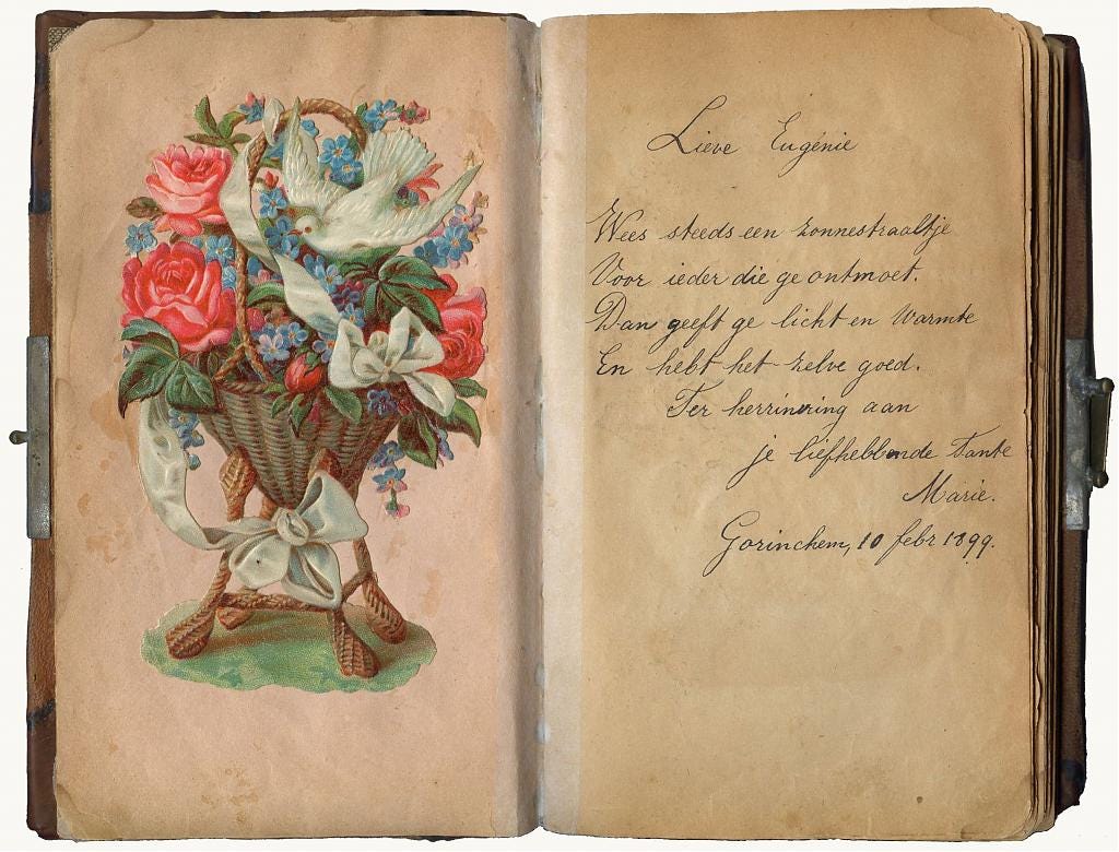 Dutch poesiealbum from 1899