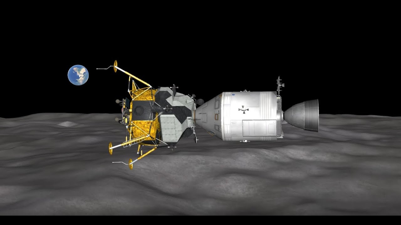 KSP - Apollo Program - Far Side Lunar Landing - RSS / RP-0 - YouTube