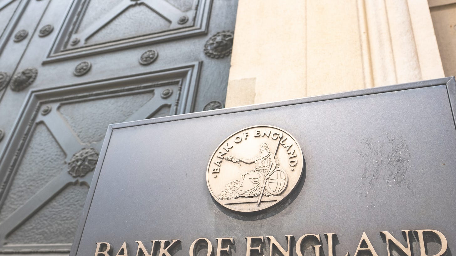 Bank of England logo on building