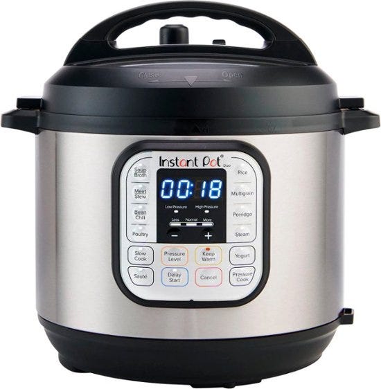 Angle Zoom. Instant Pot - 6Qt Duo Pressure Cooker - Silver.