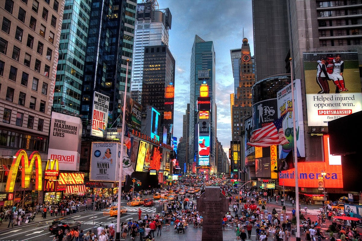 An image of Times Square in NYC.