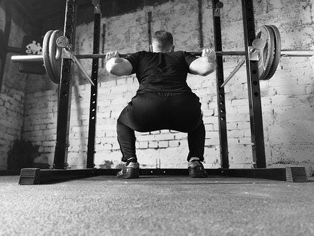 Barbell, Gym, Squat Rack, Man, Strength