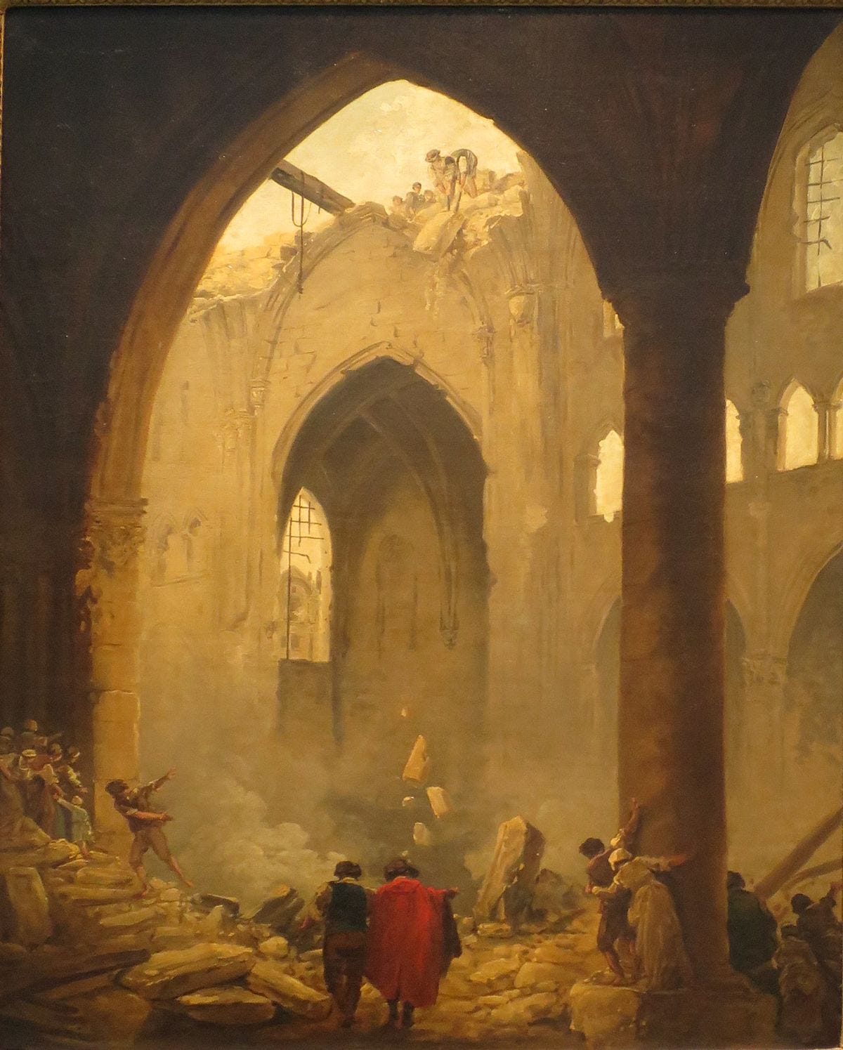 File:'The Destruction of a Church' by Hubert Robert, 1787, Pushkin  Museum.JPG - Wikimedia Commons