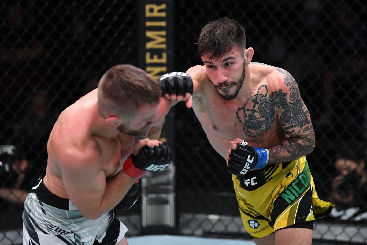 UFC Vegas 39 results: Matheus Nicolau displays accurate striking, late  takedown to secure win over Tim Elliott - MMA Fighting