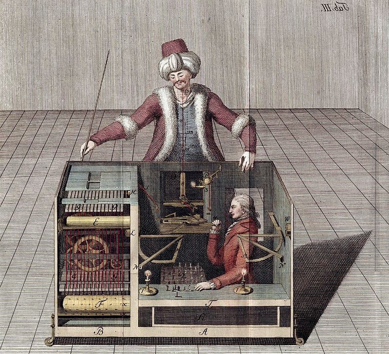 Mechanical Turk Chess Machine With The “Ghost”.