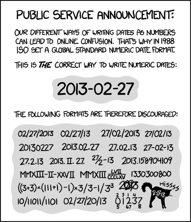 XKCD comic about the use of ISO date format