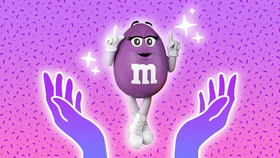 The New Purple M&M's Character Is a Posi Icon | Sporked