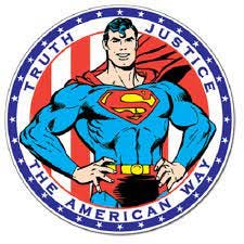 11.75" TIN SIGN ROUND SUPERMAN TRUTH JUSTICE THE AMERICAN WAY METAL SIGN  NEW - Gettysburg Souvenirs & Gifts