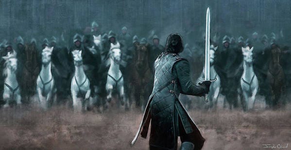 Battle of the Bastards - A Game Of Thrones Poster by Joseph Oland