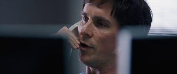 Christian Bale as Michael Burry in Adam Kay's 2015 adaptation of The Big Short