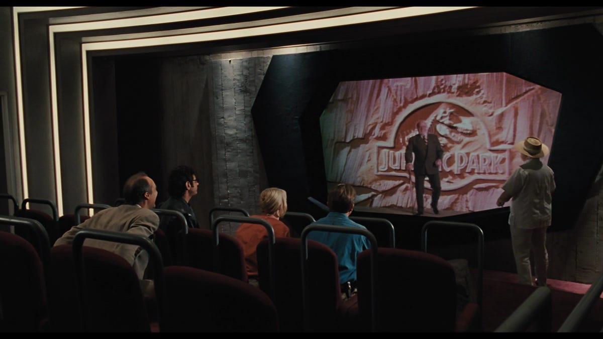 Jurassic Park watching the Mr. DNA film