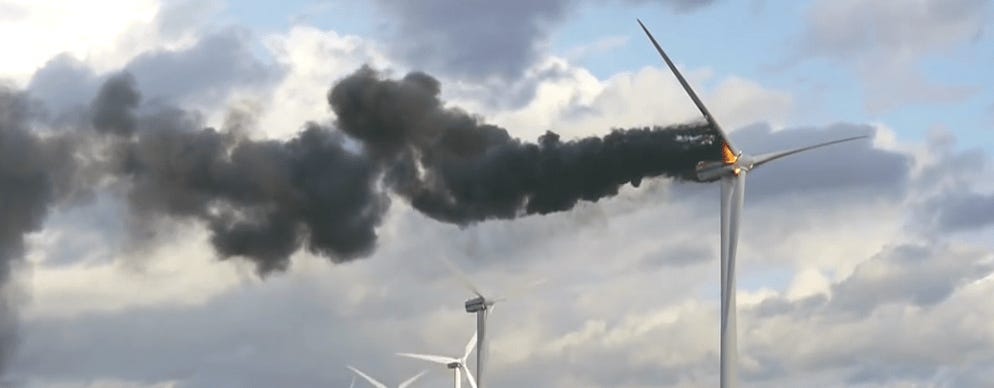 Video: Wind Turbine Fire, Germany – Save The Huron Mountains