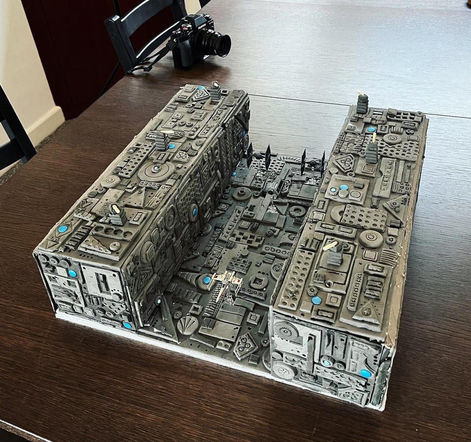 r/pics - Made the trench run from Star Wars out of cake! [OC]