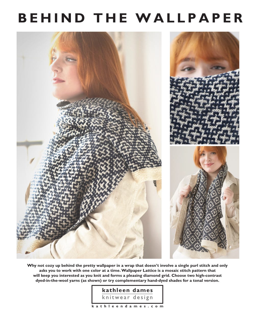 Behind the Wallpaper knitting pattern by Kathleen Dames