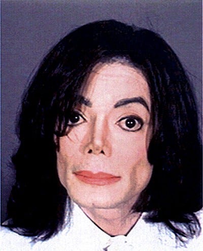 Michael Jackson looking extremely white