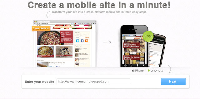 Cài đặt Mobile Template cho blog của bạn bằng Toolbar Wibiya