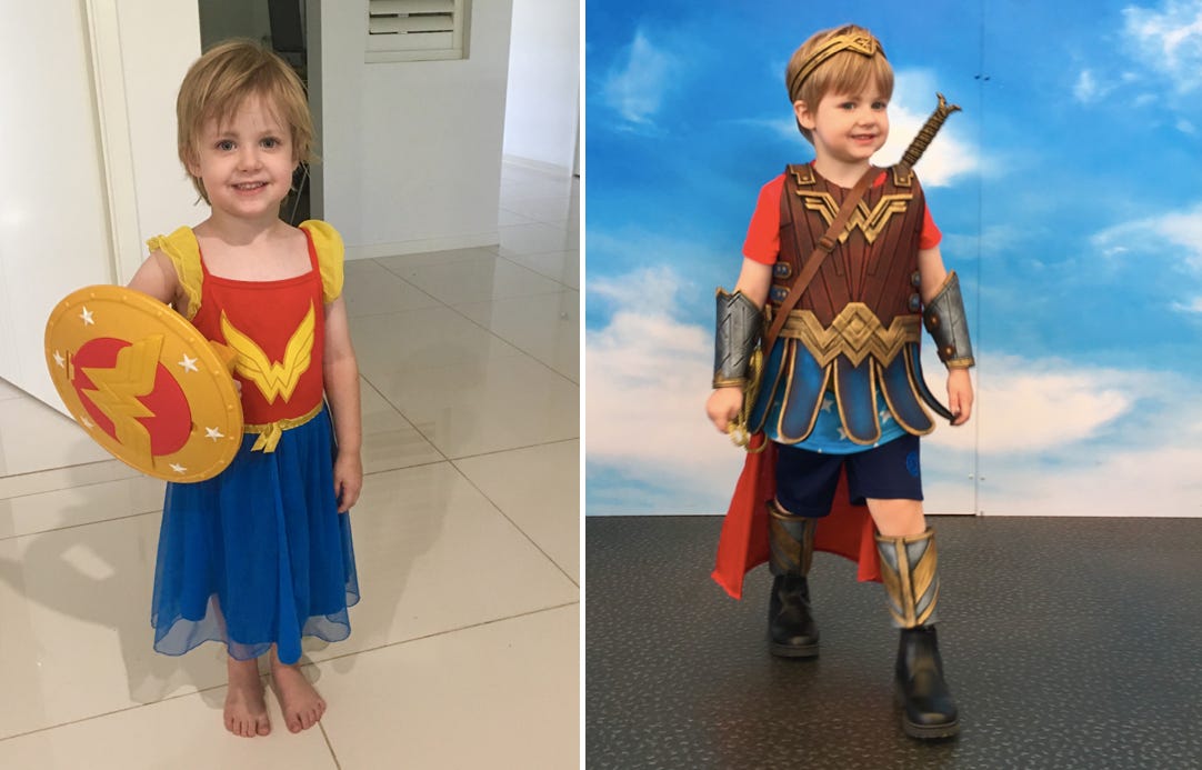 4-Year-Old Gets Epic Wonder Woman Costume Upgrade Thanks To His Super  Crafty Grandma