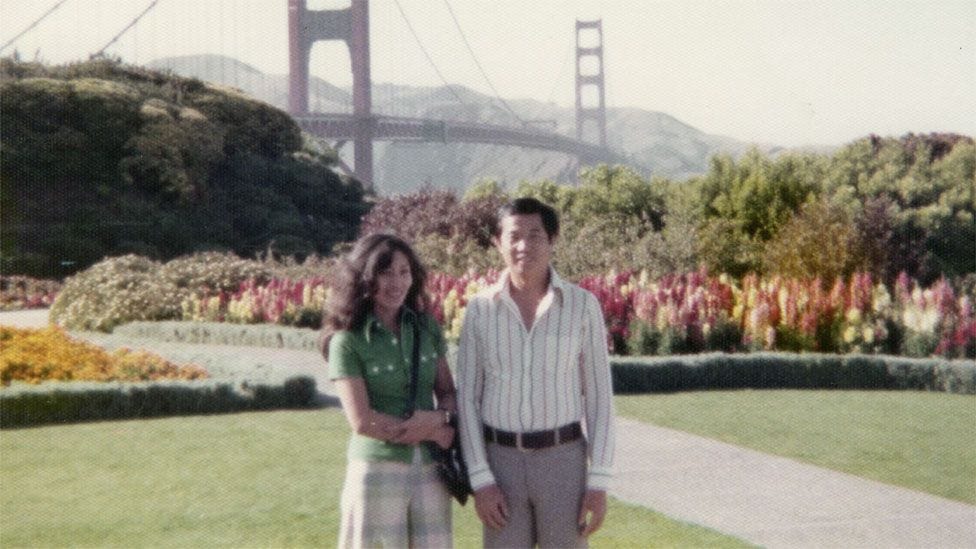 Ted and Christy in front of the Golden Gate bridge