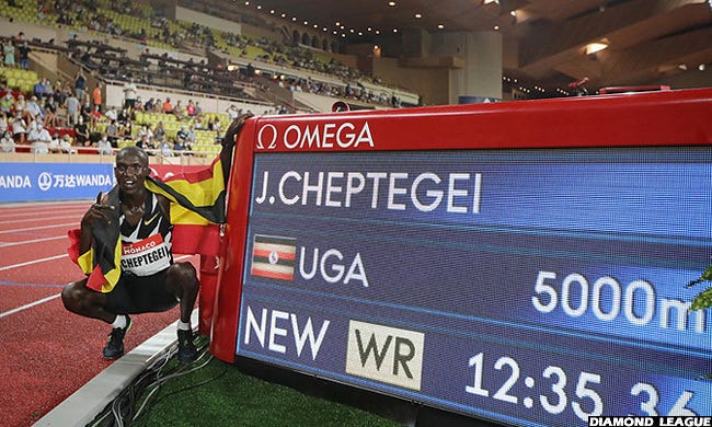 Tonight, Cheptegei Goes For 10,000m World Record